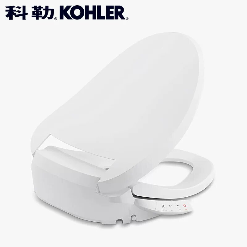 Kohler Smart Toilet Seat K-18751T-0 Qingshubao Instant Heating Ultra-Thin Electronic Flushing Toilet Seat with Deodorization