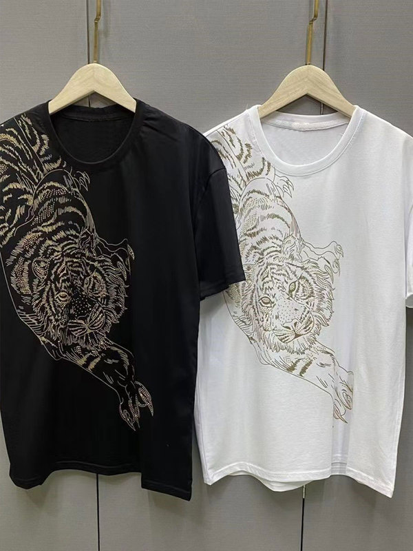 Summer New Style Shanshan Tiger Pure Cotton Short-Sleeved T-Shirt for Men and Women, Round Neck, Trendyy, Slim and Versatile, Couple Style, Shoulder Tiger Summer New Style Shanshan Tiger Pure Cotton Short-Sleeved T-Shirt for Men and Women, Round Neck, Trendyy, Slim and Versatile, Couple Style, Shoulder Tiger