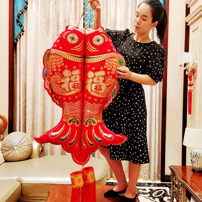 Large Chinese knot fish pendant Spring Festival Chinese New Year characteristic handicraft hanging ornaments