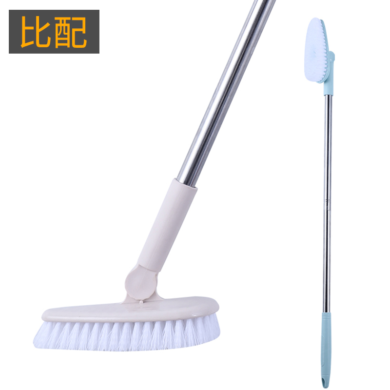 () Household long handle bathroom brush Wash toilet powder room cleaning artifact Bristle tile floor brush