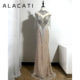 Alacati luxury high-end crystal tassel fishtail evening dress women's long slimming export Dubai dinner performance