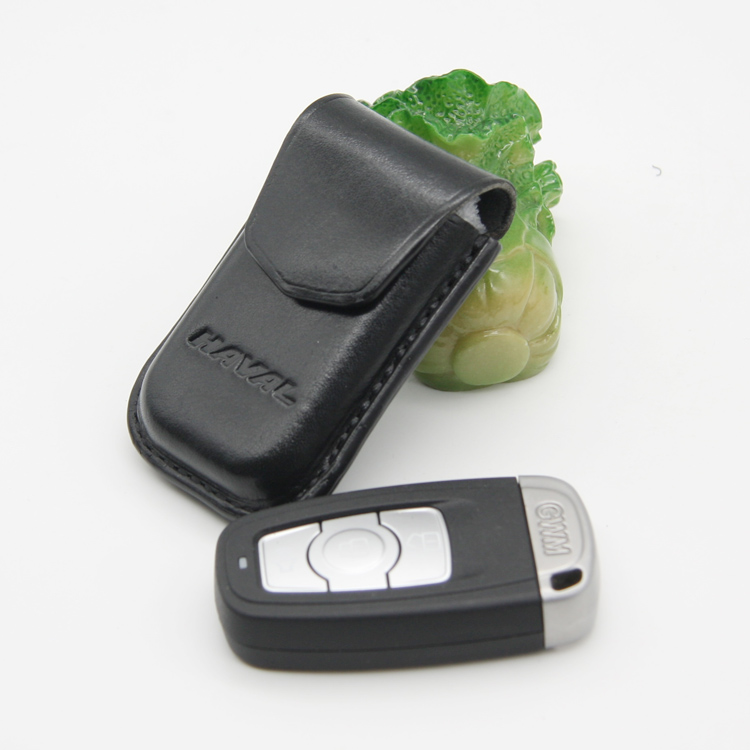 Genuine leather handmade car key protection leather cover set for haver H6H7H8H9 men's business casual hanging waist and fall