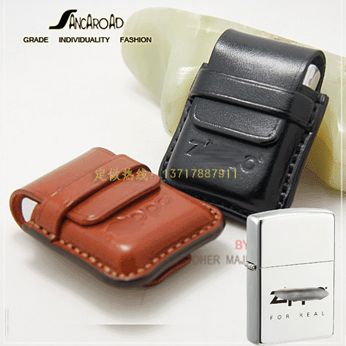 Real leather handmade lighter cover suitable for ZIPPO Sesame Lighter Leather Cover Hung Waist Protection Set for size New products
