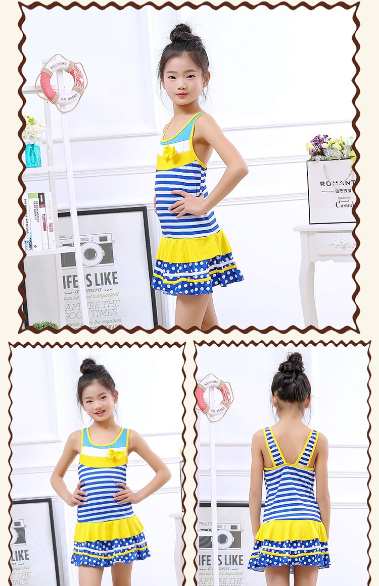 Đồ bơi mới cho bé gái một mảnh dễ thương, đồ bơi cho bé gái -10-12-13-15 tuổi áo tắm trẻ em