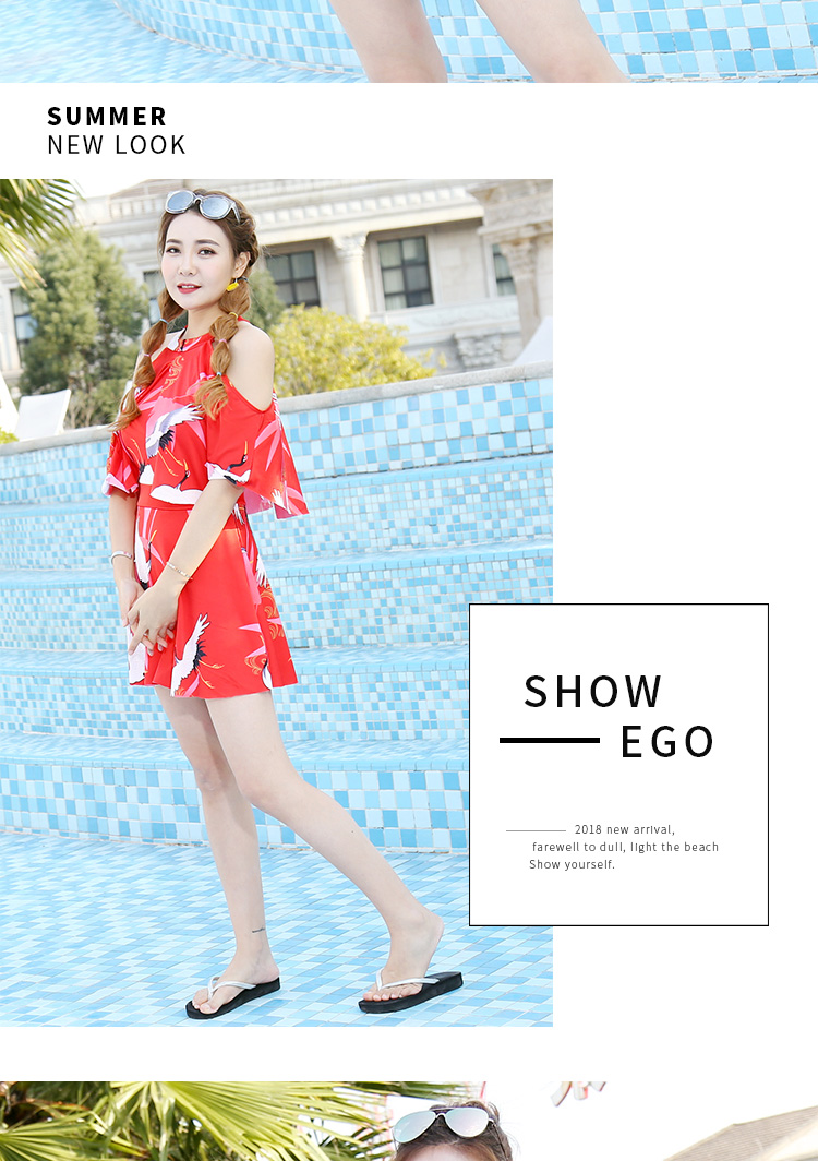 Áo tắm nữ kiểu mới một mảnh 2018 của Hàn Quốc là áo tắm mỏng nữ gợi cảm che bụng bơi bảo thủ đặc biệt đồ bơi nữ liền thân