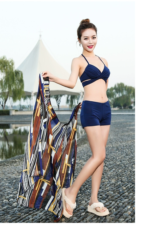 2018 phiên bản Hàn Quốc của áo tắm nữ mùa hè chia nhỏ nước hoa gợi cảm mỏng ba mảnh nóng bỏng mùa xuân hè mặc đồ bơi áo tắm 2 mảnh cạp cao	