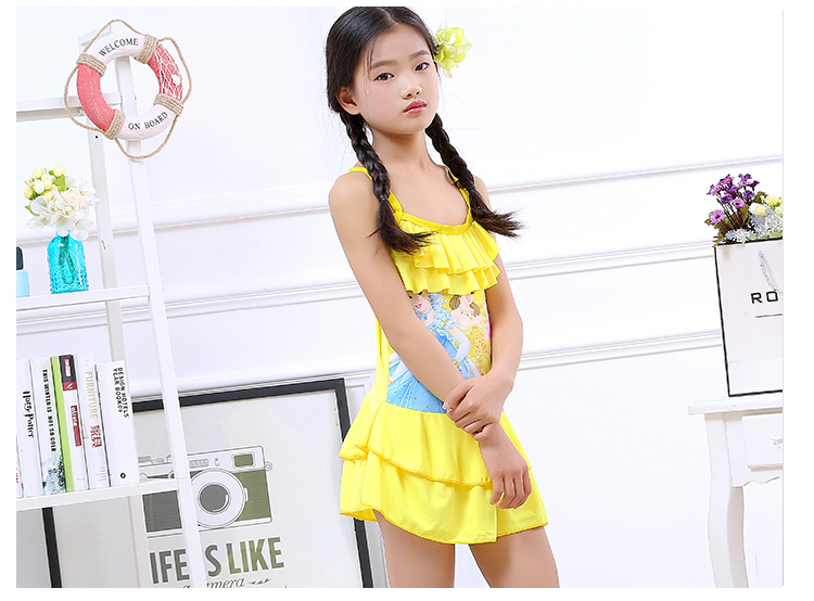 4-5-6-7-8-9 tuổi cô gái áo tắm trẻ em trẻ em bé gái dễ thương công chúa áo tắm trẻ em - Bộ đồ bơi của Kid mua do boi cho be