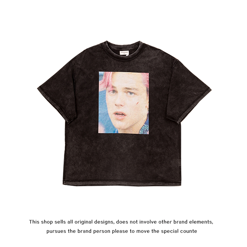 fog amiri small plum Arnodefrance leonardo black retro wash old short sleeve t-shirt