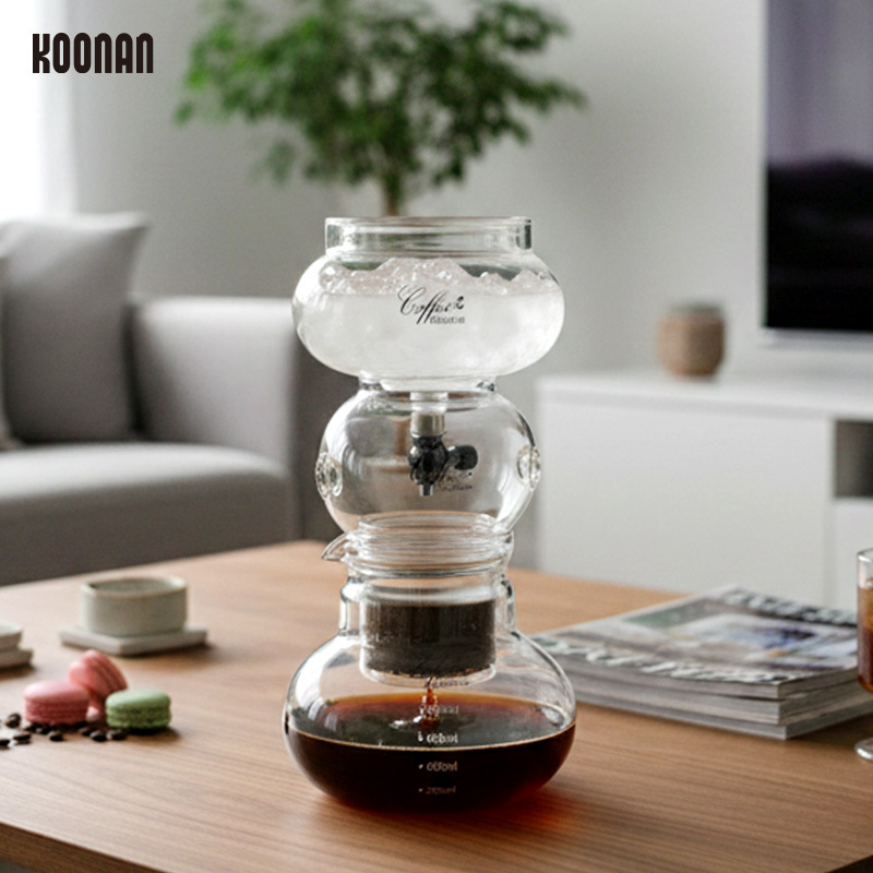 Japanese-Style All-Glass Ice Drip Coffee Pot for Home Use, Cold Brew Coffee Pot, Glass Cold Brew Coffee Maker, Tea Brewing Pot