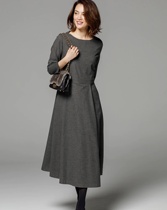 Sunshine Lodge Spring New With Big Code Womens Day Ensemble Temperament Round Collar 90% Sleeves Dress Long Dress