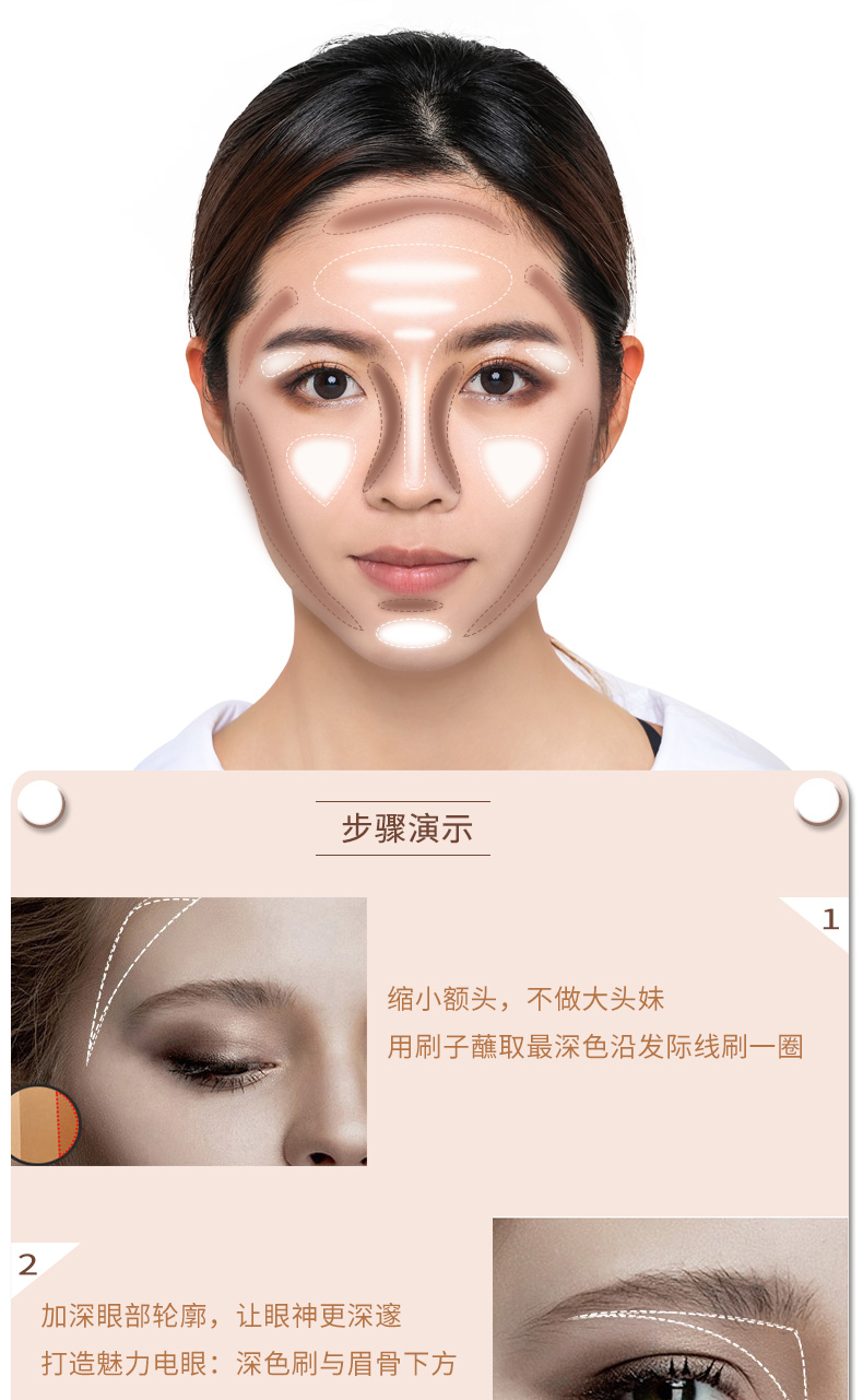 [] Thơ Penny hai màu khả năng sửa chữa bột ánh sáng cao + kết hợp bóng công suất sửa chữa bột phấn mũi bóng sáng bắt sáng fenty