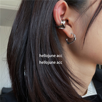 hellojune 925 Silver Handmade Lava Earrings Daily C Ring Earrings Tremella