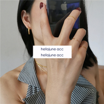 hellojune gold thin line ring thin line simple finger ring Joker glossy gold ring ring
