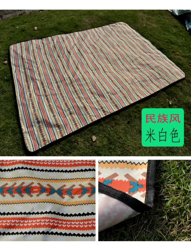 Thảm cỏ dã ngoại không thấm nước ẩm mat ngoài trời mùa xuân bãi biển ngủ mat bò bò mat công viên thảm cỏ cầm tay - Thảm chống ẩm / Mat / Gối tấm trải đi picnic