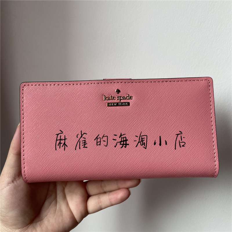 Special Clearance Sale Ks Genuine American Kate Spade 80% off Bi-Fold Long Wallet Coin Purse Clutch Bag Cowhide Leather