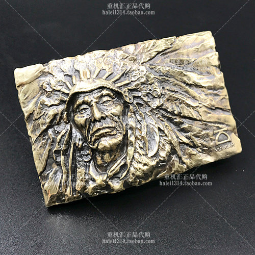 New VULCAN reality spot Indian chiefs personality brass knight belt button belt button