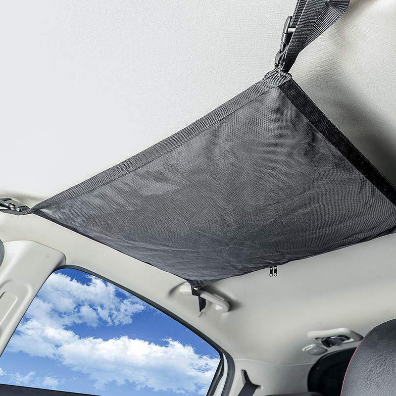 Car ceiling mesh pocket Off-road Car SUV Inside storage Bag Self Driving Cruise Travel Supplies On-board Storage Bag