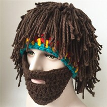 Dirty braids hat funny creative wig headgear winter warm wool hat men and women net red with the same hip-hop trend