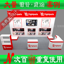 Portable exhibition design and customization for overseas exhibitions assembled aluminum alloy exhibition racks versatile and reusable