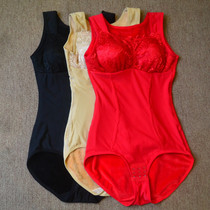 Autumn and winter thickened velvet warm triangle one-piece body body garment thermal underwear womens red black apricot tricolor