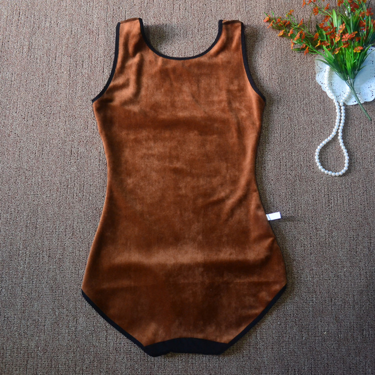 Mùa thu và mùa đông dày cộng với nhung một mảnh corset đồ lót nhiệt tam giác cơ thể định hình đồ lót phụ nữ mở giảm béo phụ nữ áo tắm một mảnh