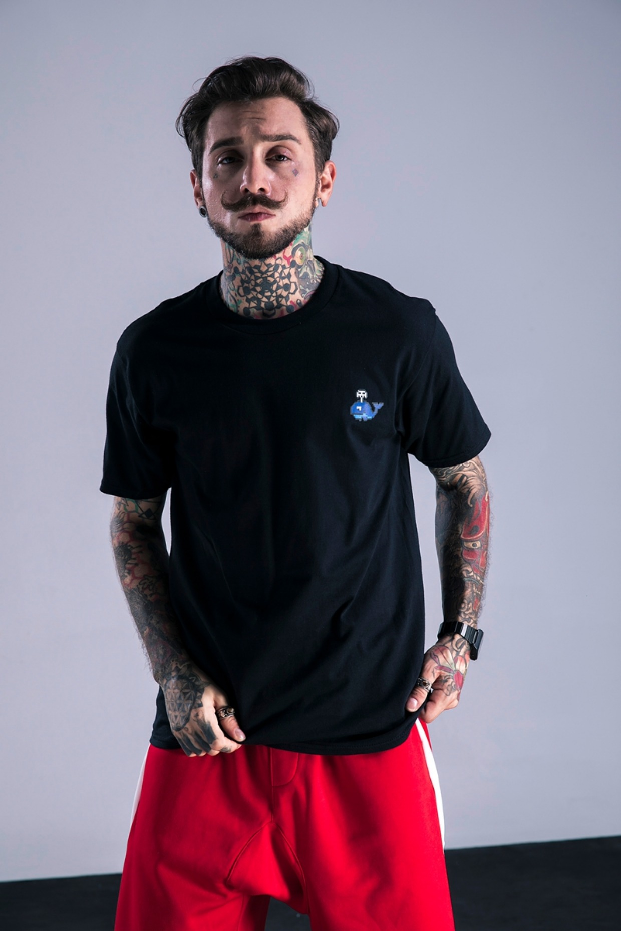 Châu Âu và Hoa Kỳ thương hiệu hip hop lỏng lẻo áo thun ngắn tay nam cotton nửa tay thanh niên áo thun nam xu hướng mùa hè áo polo