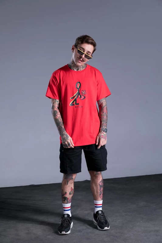 Mùa hè INS cùng một đoạn áo thun ngắn tay học sinh lỏng lẻo Harajuku hip-hop Hàn Quốc ulzzang nửa tay yêu nam nữ triều
