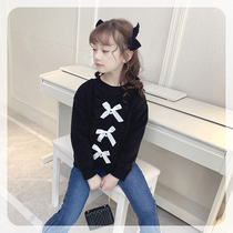 Girl sweater mohair 2021 new autumn and winter girl cashmere sweater pullover foreign-style childrens sweater