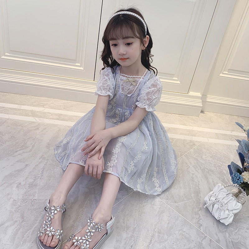Lolita Princess Dress Girls Summer Dress 2021 New Palace Dress Short Sleeve Princess Dress Children's Dress
