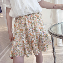 Girls Skirt Flower Summer 2021 New Korean Fashion High Waist hipster Skirt Bundle Children Short Skirt