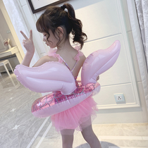 Girls mermaid swimming ring inflatable thickened summer baby baby leak-proof overturning armpit underarm Party Childrens Home swimming ring