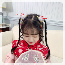 The girl Christmas antler hair accessories 2021 Super fairy cute hair ball headgear children Winter hairpin accessories