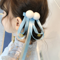 Costume girls hair ornaments 2021 new Chinese style Hanfu headdress super fairy baby ribbon retro small children hair card