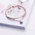 Vòng đeo tay cỏ bốn lá Nhật Bản và Hàn Quốc hoang dã Nữ phiên bản Hàn Quốc của vòng đeo tay châu Âu và Hoa Kỳ sinh viên đơn giản cá tính vòng thạch anh tóc vàng Vòng đeo tay Cuff