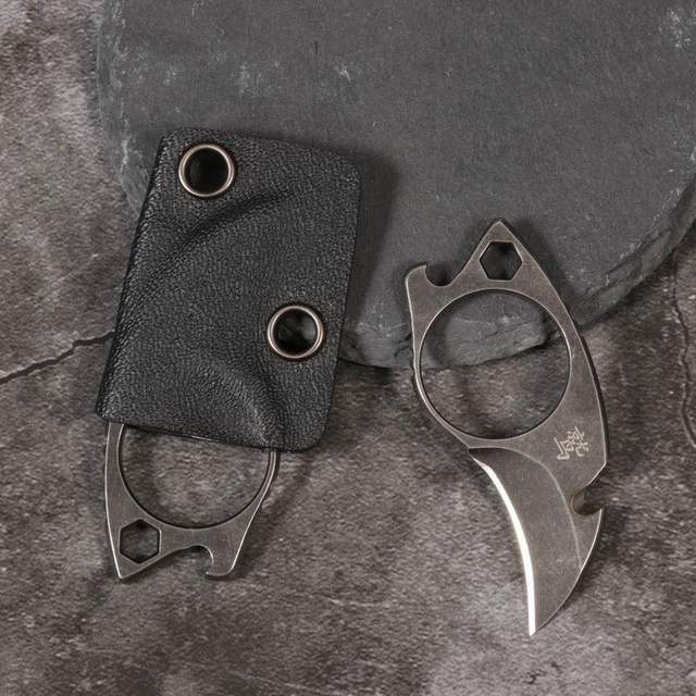 Multifunctional mini claw knife Hong Kong MG Eagle Claw S35VN steel bottle opener hook tooth self-defense key chain knife express ມີດ