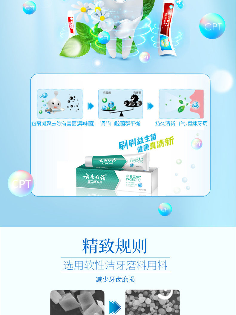 云南白药牙膏 大规格组合套装 560g 图6