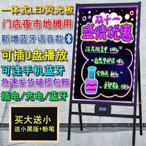 LED display electronic handwritten luminous characters flashing stalls shop entrance vertical light box night market signboard