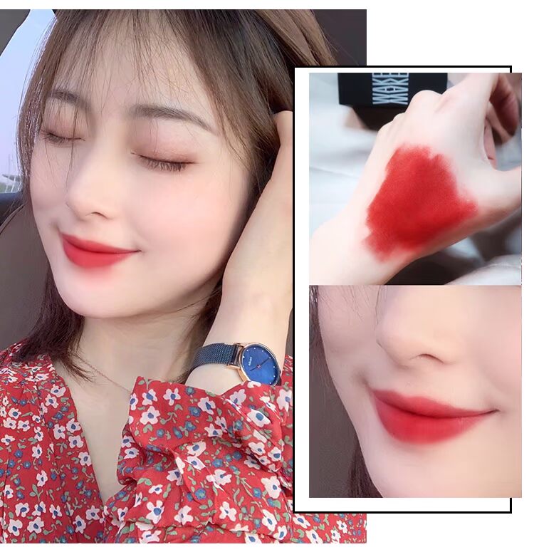 Lời nói nổ miệng! Hàn Quốc WAKEMAKE chỉ quyến rũ son môi mờ nhung son môi mờ - Son môi merzy v6 vỏ xanh