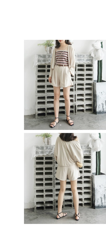 Purism tự chế mùa hè mới Han Fan hoang dã kem chống nắng ngắn cardigan đan rắn màu cape loại kỳ nghỉ