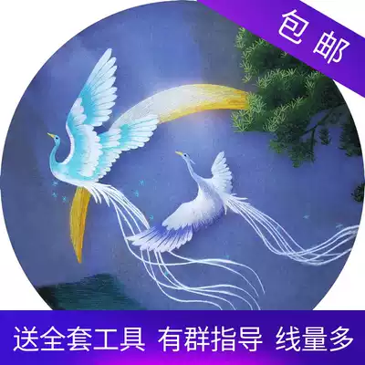 Su embroidery diy kit beginner set has a group of instructions with Traces. Reference single-sided hand decorative painting flower birds