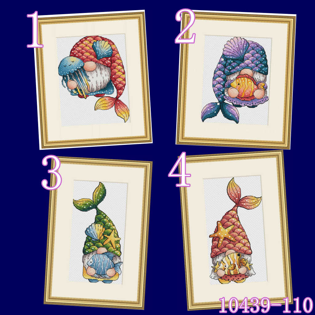 Cross stitch drawings xsd redrawing Saga source files 10439-110 Fish tail dwarfs-Taobao
