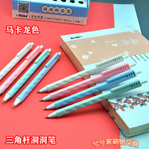 Meida 7239 triangle pole hole automatic pencil correction grip pupil break lead write constantly press pen