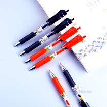 Press gel pen K35 water-based signature refill 0 5mm press type black red pen pen pen student Test carbon
