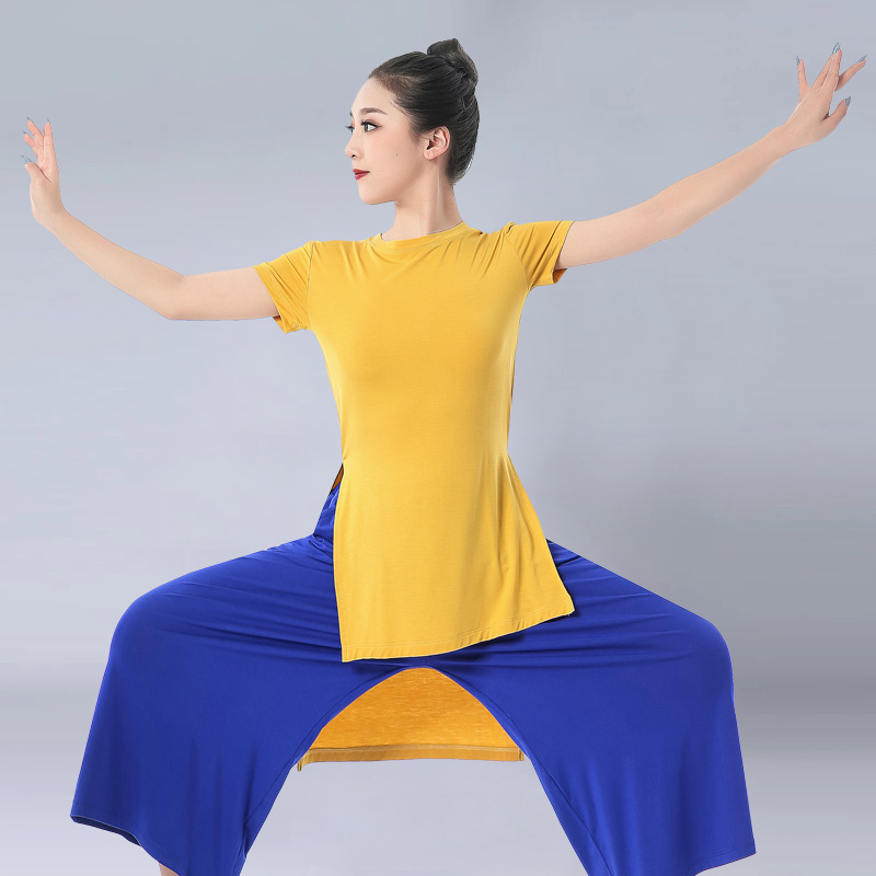 New modern dance folk dance performance practice dance to MoDel women's adult spring and summer blouses