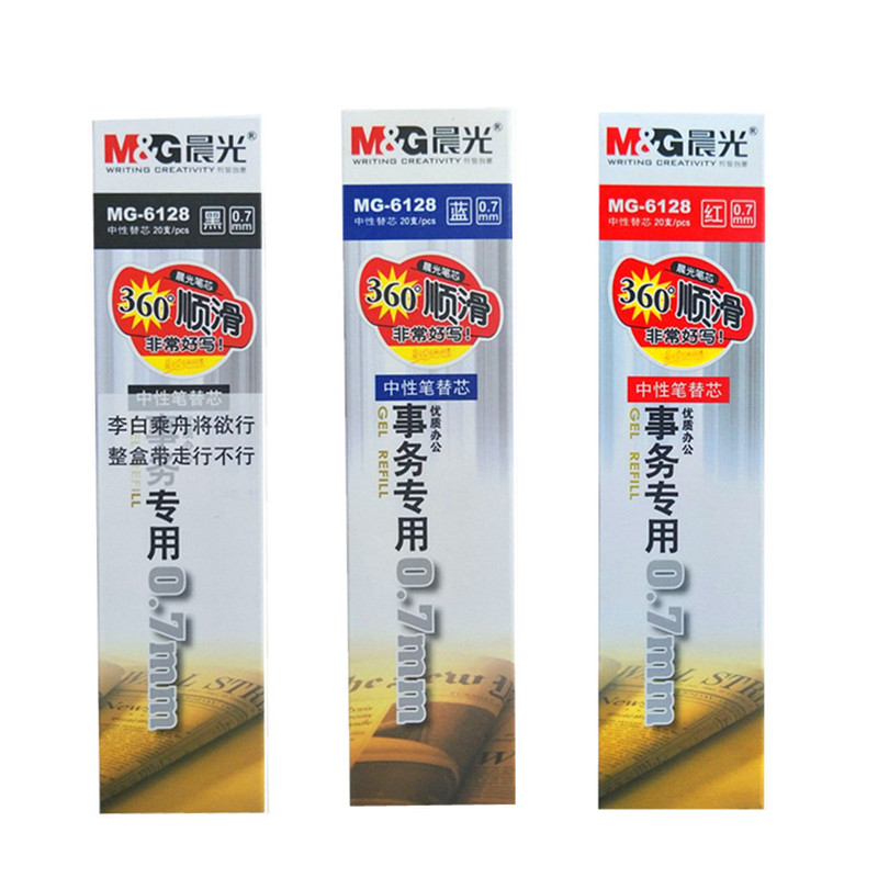 Morning light 6128 gel pen refill 0 5 0 7 Office financial signature pen student exam 6102 water-based pen refill
