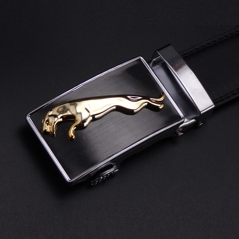  Car Mark Belt Male Tide Leopard Automatic Buckle Pants With Teen Student 100 Hitch Casual Middle-aged Geriatric Belt