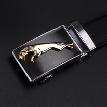  Car Mark Belt Male Tide Leopard Automatic Buckle Pants With Teen Student 100 Hitch Casual Middle-aged Geriatric Belt