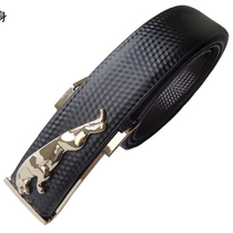 Black Café bifacial leather strap male alloy buttoned head student pants with 100 lap for youth two-story cow leather belt