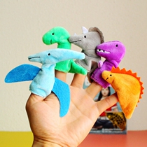 Dinosaur series refers to occasional animal finger fingertips hand toy paparazzi infant storytelling plush baby doll performance