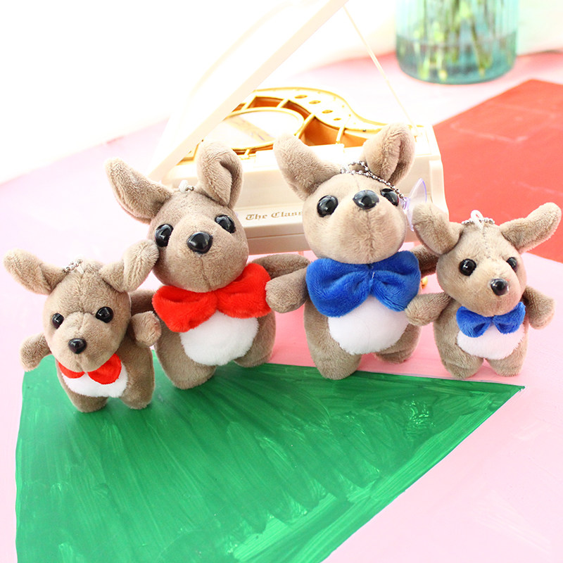 Cute little kangaroo stuffed stuffed with stuffed toy small pendant doll Children gift girl Bag Key Button Mini